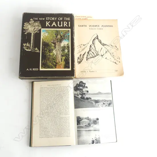 3 N.Z. BOOKS; THE NEW STORY OF THE KAURI, WALKS IN MAORI BYWAYS & EARTH SCIENCE - JOURNAL WAIKATO VOL. 1