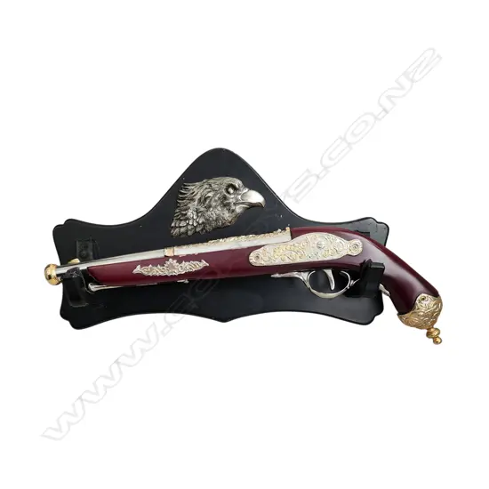 REPLICA FLINTLOCK GUN MODEL WITH STAND 400 mm