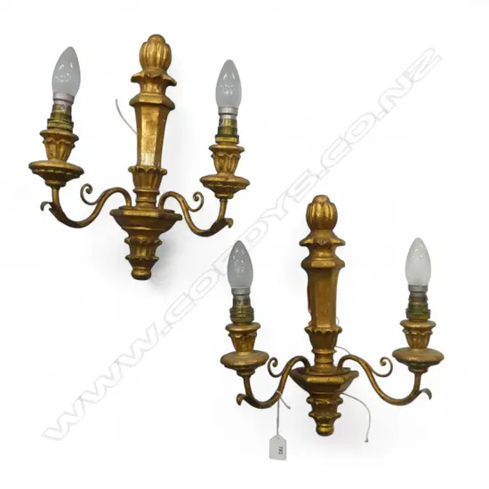 PR GILT WOOD SCONCES H.380mm