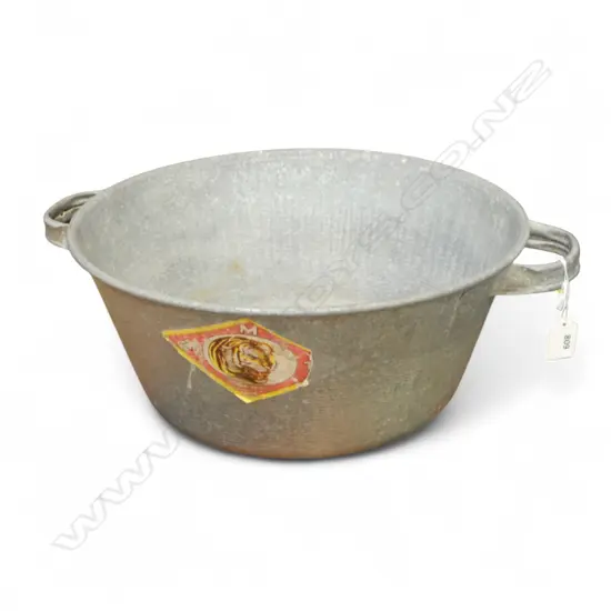 VINTAGE FRENCH ZINC TUB Dia.380mm