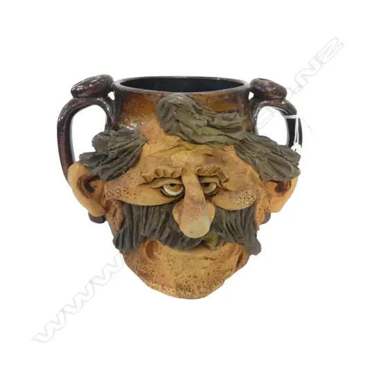 POTTERY TANKARD potters mark to back H.180mm