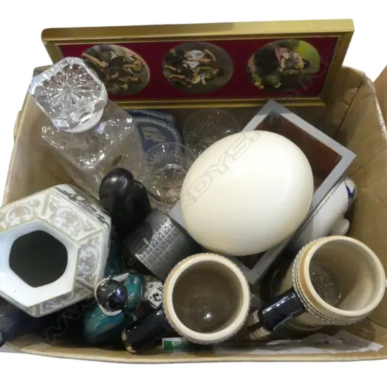 ASST. CHINA, OSTRICH EGG ETC