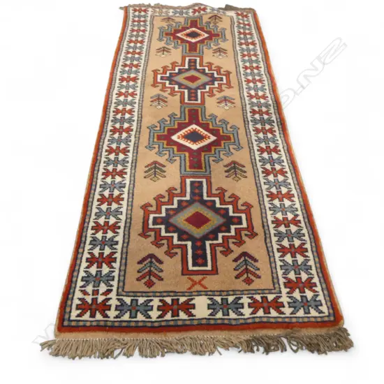 PERSIAN HAND KNOTTED ALL WOOL QUCHAN RUNNER 1900x670mm