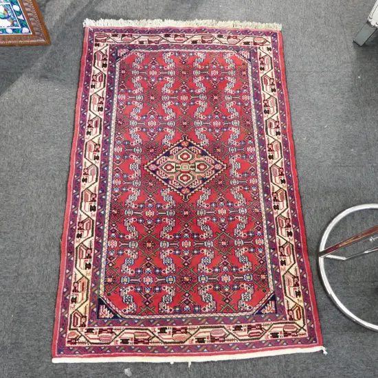 PERSIAN ASADABAD HAND KNOTTED WOOL PILE RUG 1500 x 980mm