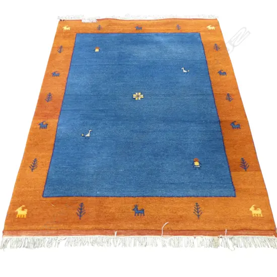 HAND KNOTTED WOOL PILE GABBEH RUG 2000x1560mm