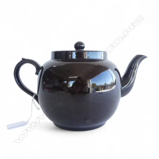 ENGLISH BROWN CERAMIC TEAPOT H.145mm