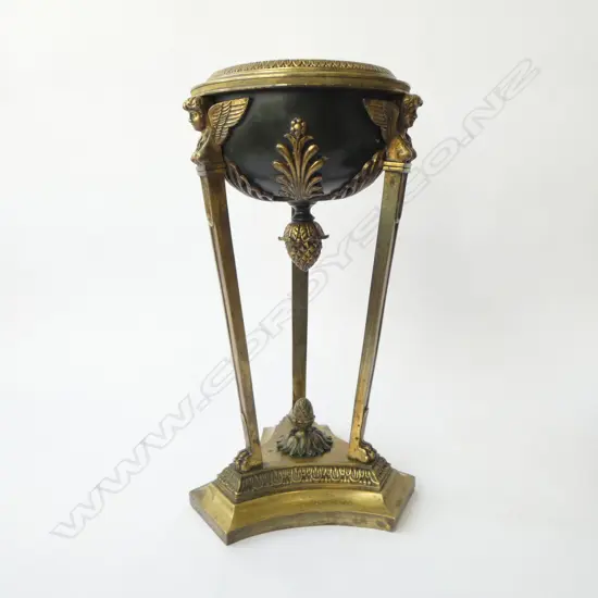 **RTV** FRENCH EMPIRE STYLE BRONZE TABLE CENTRE PIECE / TORCHIER H.375mm GLUE REPAIR