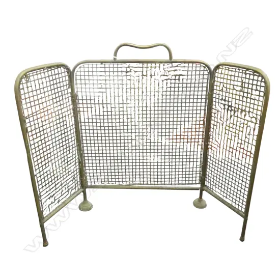 VINTAGE BRASS FOLDING FIRE SCREEN H580 L440 UNOPENED