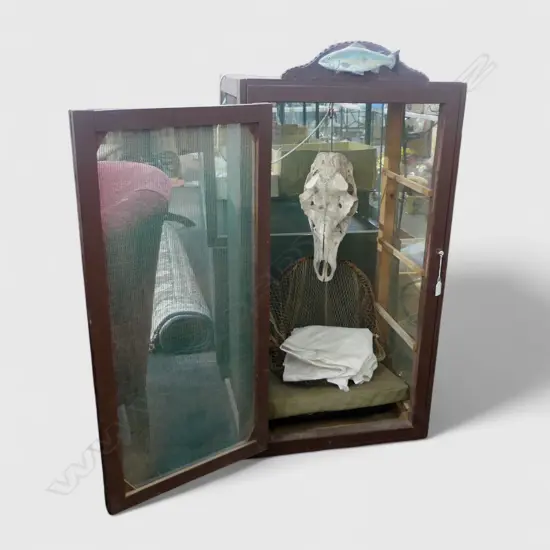 VINTAGE HANGING GAME SAFE H1440 W520 WITH EXTRAS