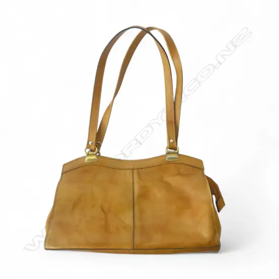 VINTAGE TAN LEATHER HANDBAG L350MM