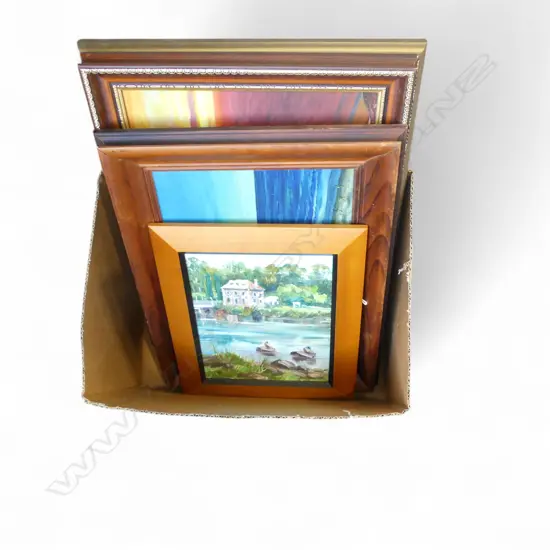 4 OILS on CANVAS - NZ SCENES, Stone House Keri Keri, Cape Reinga, Beach, Bush + Bothner-By print