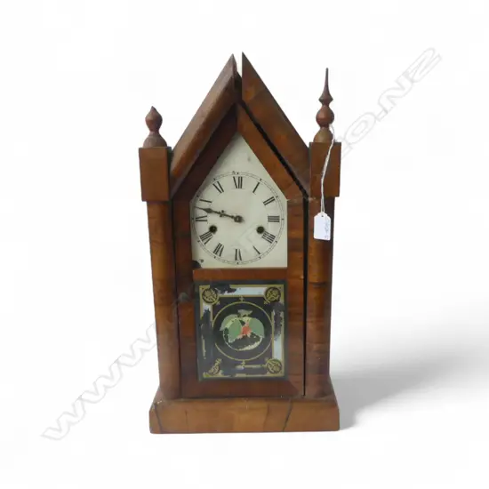 c.1900 AMERICAN STEPLE CLOCK as is