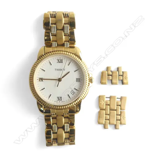 TISSOT WRISTWATCH w. receipt & 3 links