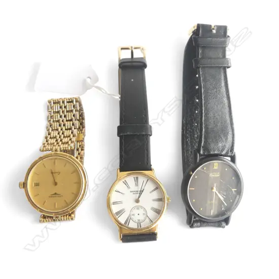 3 WRIST WATCHES; MUST DE CARTIER, RAYMOND WEIL, LONGINES