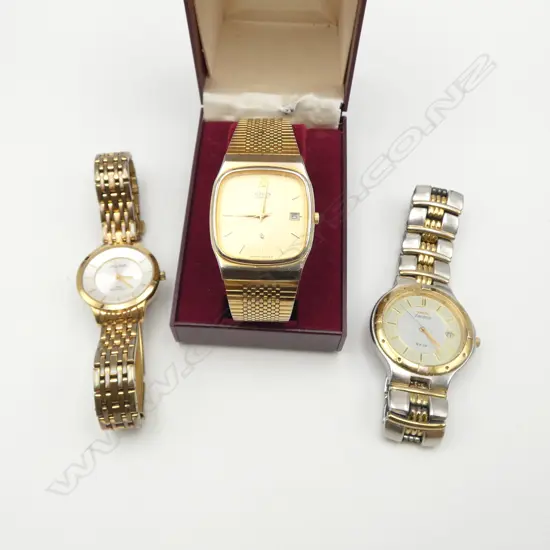 3 WRIST WATCHES; CITIZEN (BOXED), CITIZEN ECO-DRIVE, PULSAR