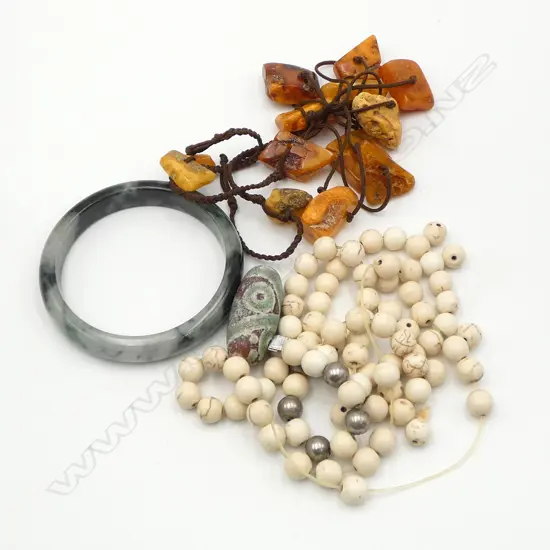 JADE BANGLE, BEADS ETC