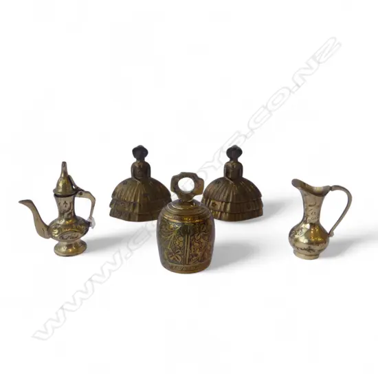 5 MINIATURE BRASS ORNAMENTS H.75mm