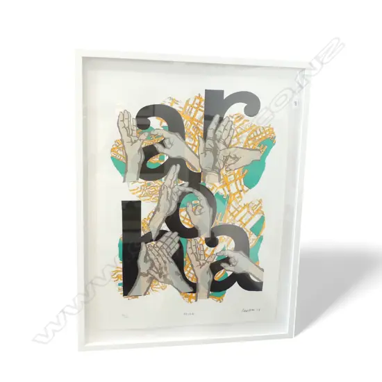 **RTV** ROBERT ELLIS 'AROHA' SCREENPRINT 20/60 Ltd.Ed. Signed dated '08. 750 x 550mm