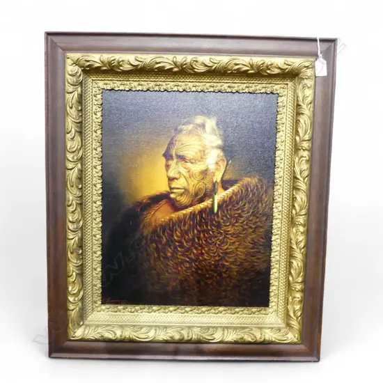 G. LINDAUER PRINT OF RATENE HIHITAWA 490x390mm