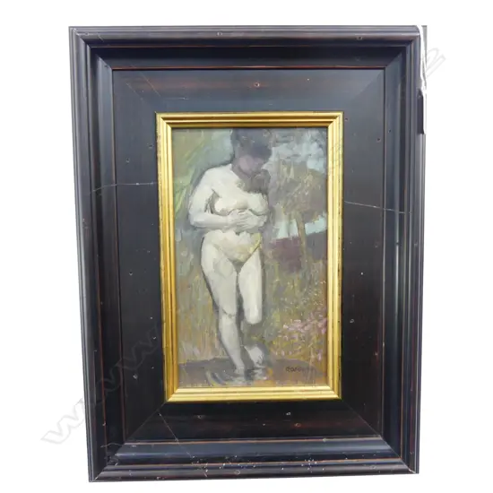 ALEXANDRA GARDNER 'STUDY FOR SUZANNA & THE ELDERS' OIL ON CANVAS PANEL 230x135mm