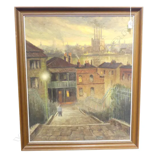 STEPHEN SIMS OIL 'AGAR STEPS SYDNEY' 1955