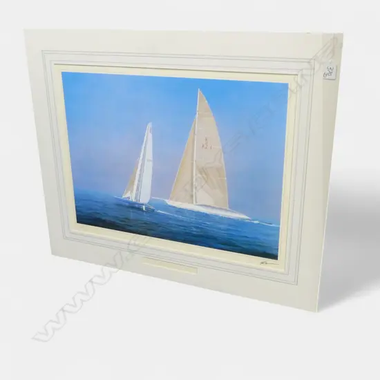 TIM THOMPSON YACHT PRINT '1988 STARS AND STRIPES DEFEATS NZ' 18/1000 445x590mm