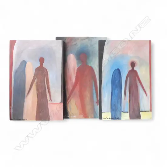 LEE FELTHAM, SURF CULTURE , ACRYLIC ON BOARD x 2  & CANVAS X1, LGST 960 X 600MM provenance below