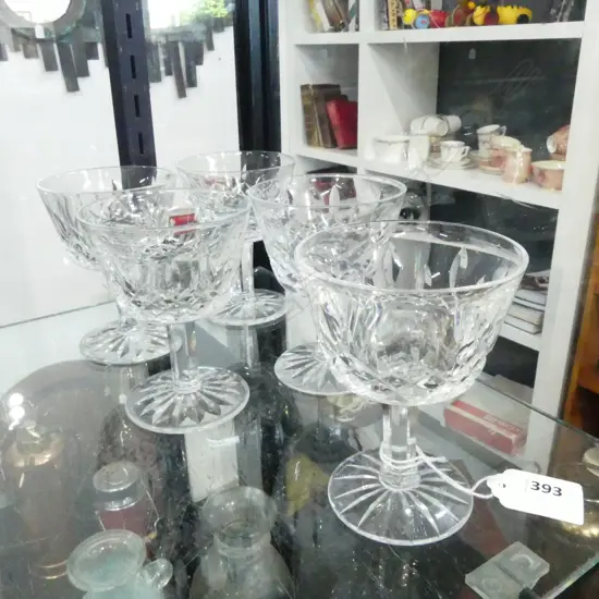 5 WATERFORD CRYSTAL GLASSES