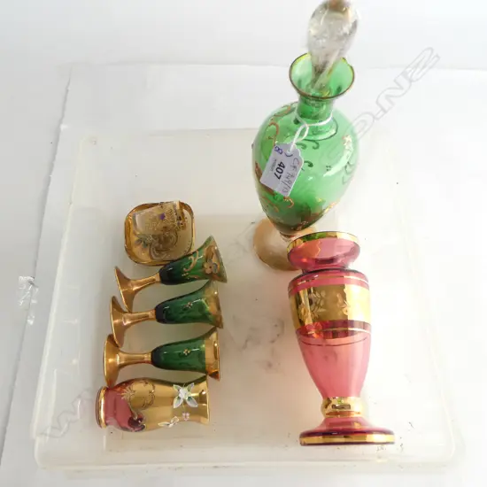 8 PCES VENETIAN GLASS H.275mm