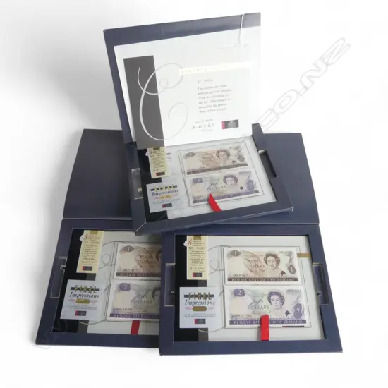 3 FINAL IMPRESSIONS 1967-1991 OF $1 & $2 NOTES Nos. 321, 246 & 243; 321 w. certificate