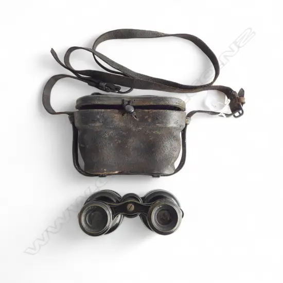 CASED PR VINTAGE BINOCULARS