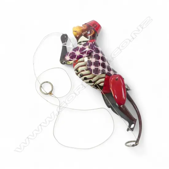 VINTAGE 'THE CHINA CAN CO., Ltd' ARTICULATED MONKEY TOY L.220mm