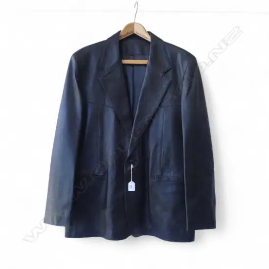 CAROLINE MOORE LAMBSKIN LEATHER JACKET, SIZE 14