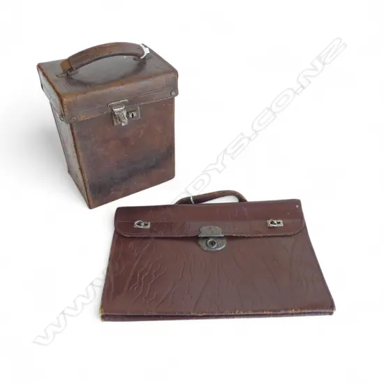 LEATHER CASE H.330mm + OTHER LEATHER BAG