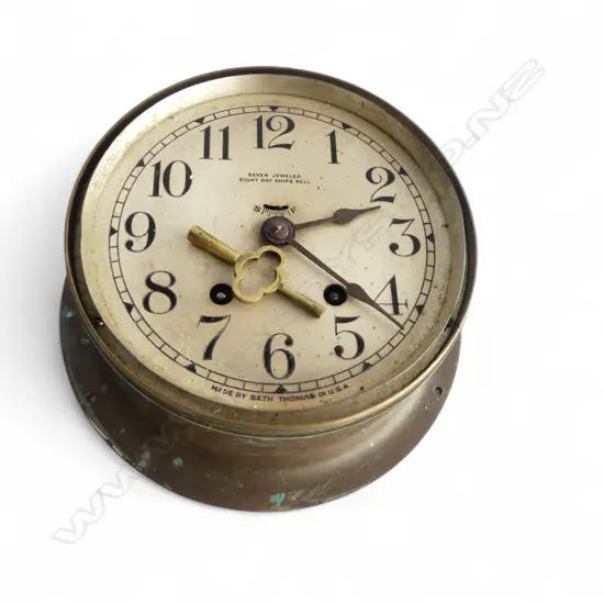 USA 8 DAY SHIPS BRASS  WALL CLOCK DIA 190MM NO FACE GLASS