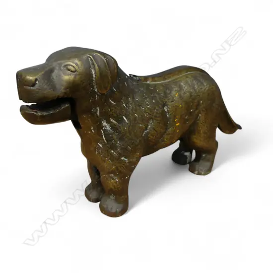 HEAVY BRASS DOG NUT CRACKER L.260mm