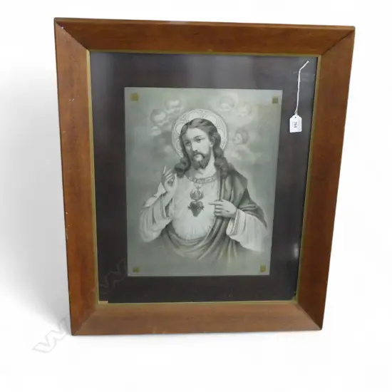 CHRIST PRINT IN OAK FRAME 410x315mm
