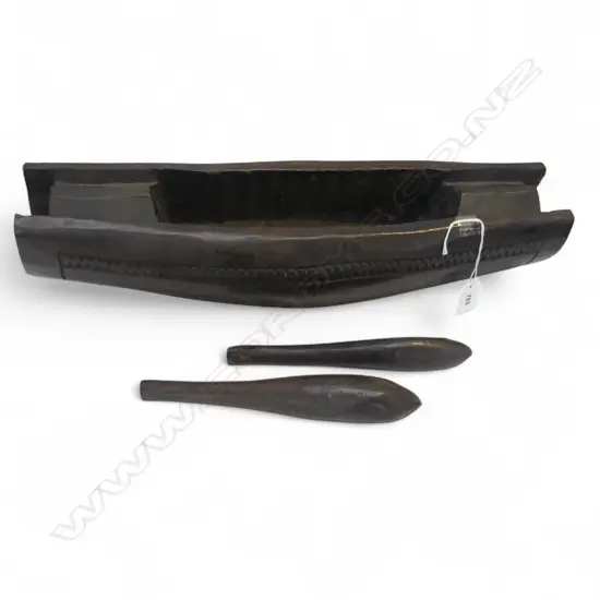 CARVED TRIBAL DRUM L.460mm