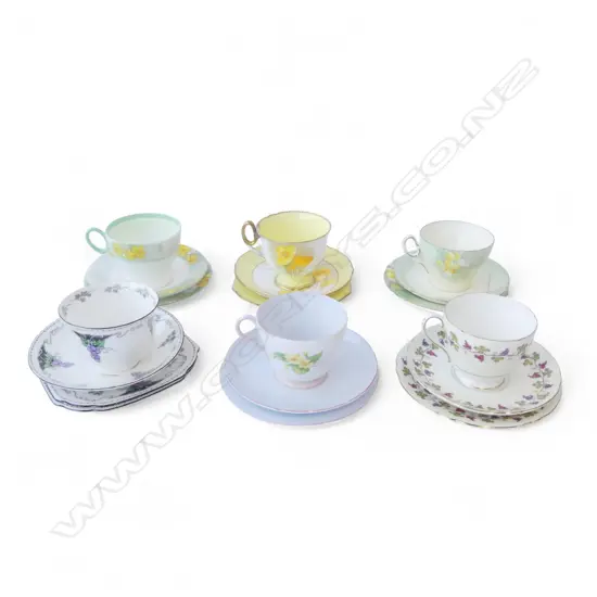 6 SHELLEY CHINA CSPS MIXED PATS