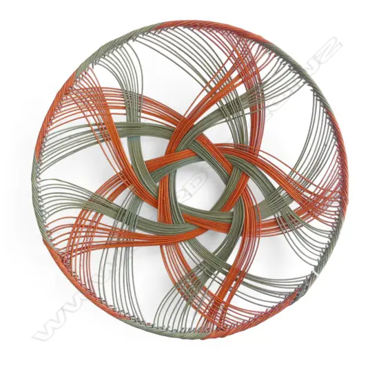 RUTH CASTLE SUNFLOWER PATTERN DYED RATTANCORE DISH 380mm dia