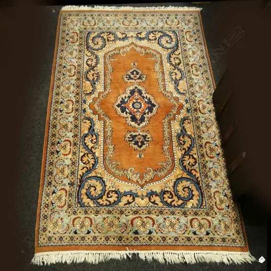 HAND KNOTTED WOOL PILE RUG 2000x1210mm