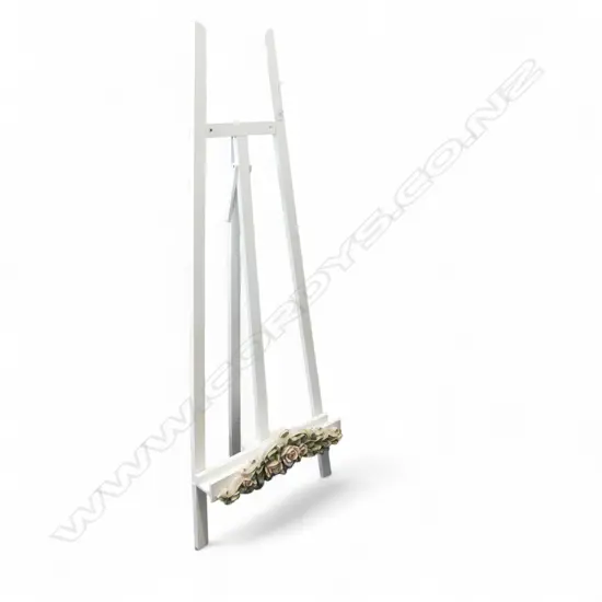 WHITE PAINTED WOODEN EASEL H.1460mm