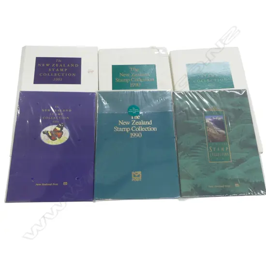 3 SEALED N.Z. POST 'THE NEW ZEALAND STAMP COLLECTION' BOOKS 1990-1992