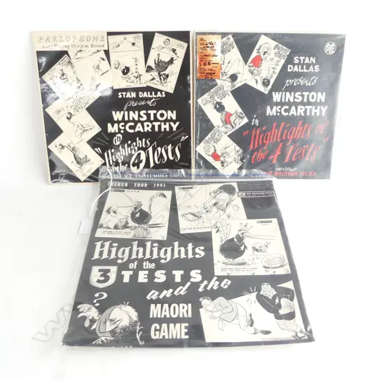 THREE N.Z. RUGBY GAME LPS; 2 PRESENTED by STAN DALLAS