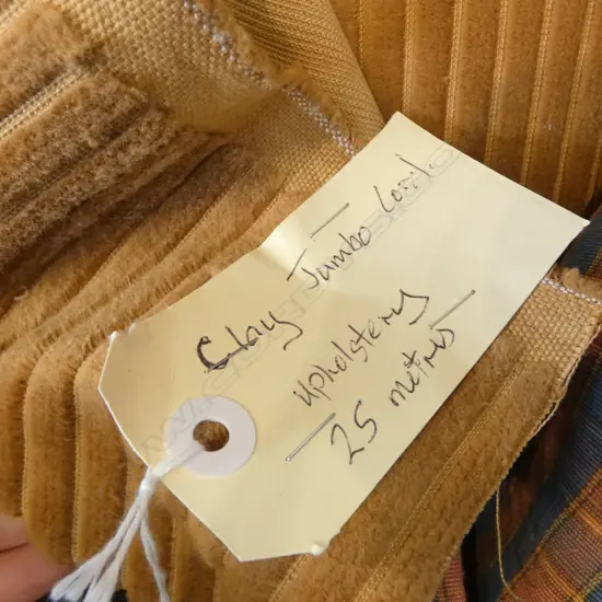 FABRIC BOLT; CLAY JUMBO CORD, UPHOLSTERY 25M