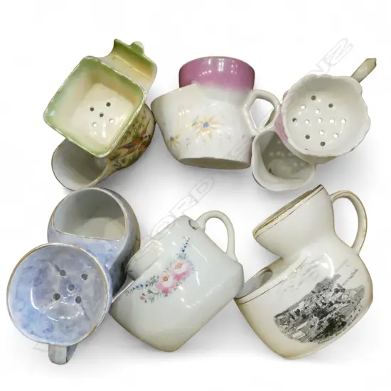 6 VINTAGE SHAVING MUGS 