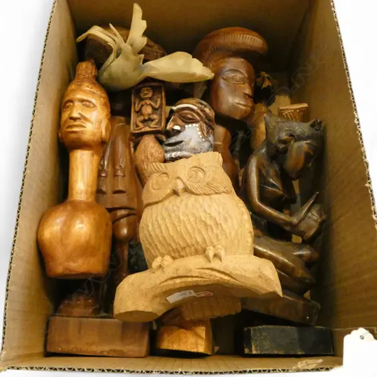 CARVED WOOD FIGURES Incl. TRIBAL etc