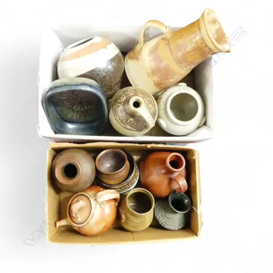 COLLECTION NZ STUDIO POTTERY, 2 BOXES