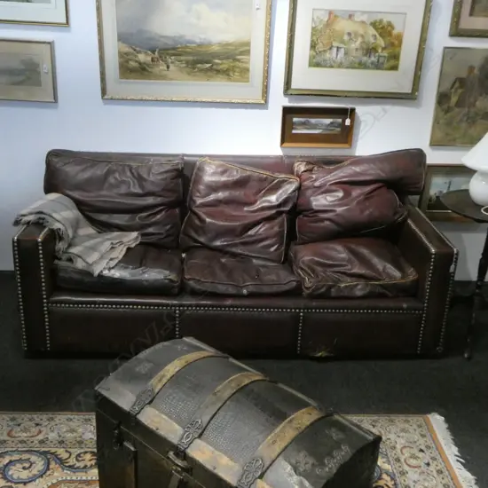 LEATHER SOFA 2000x900x770mm FAULTS