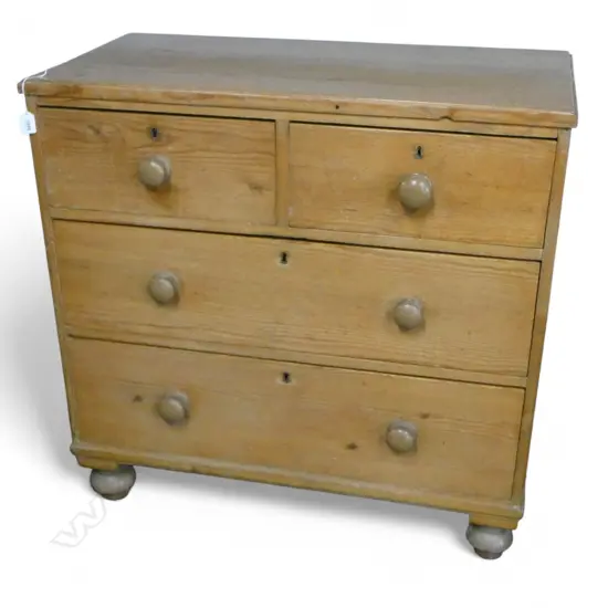 ANTIQUE PINE CHEST OF DRAWERS 880x450x875mm